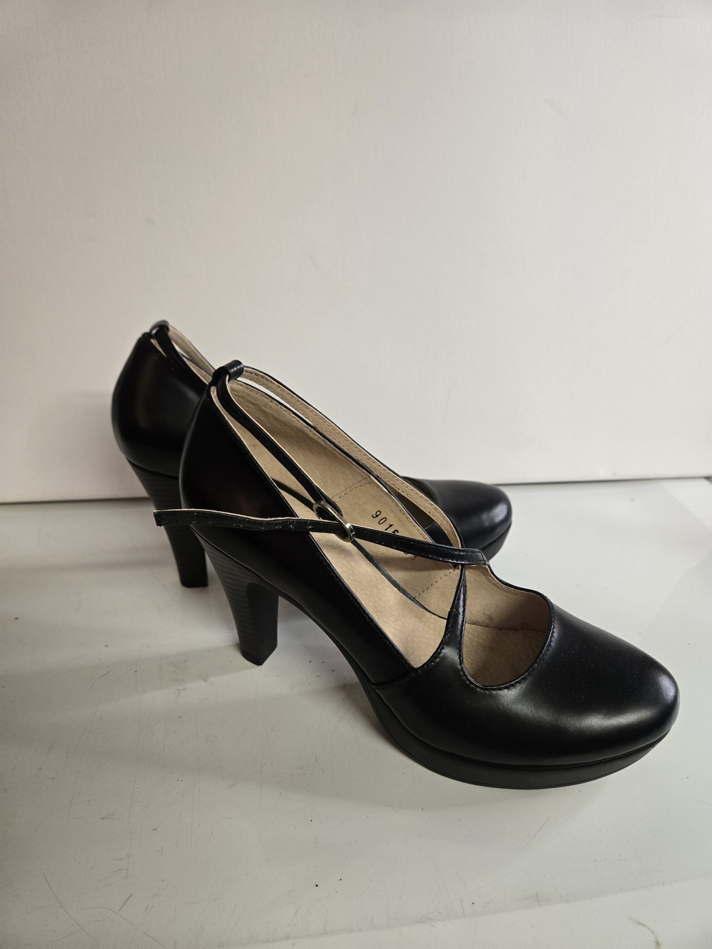 Black Heels with Cross Strap